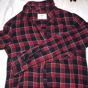 Long sleeved red flannel